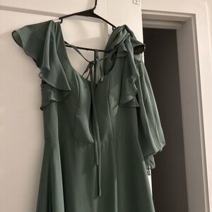 Azazie eucalyptus dress